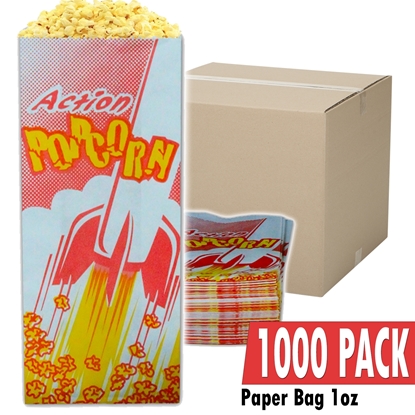 Image de Caisse de 1000 sacs vides de 1oz  pour maïs soufflé