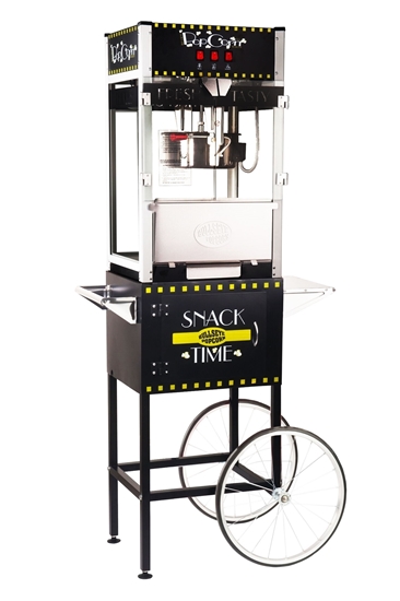 16oz Grand Popper popcorn machine with cart black