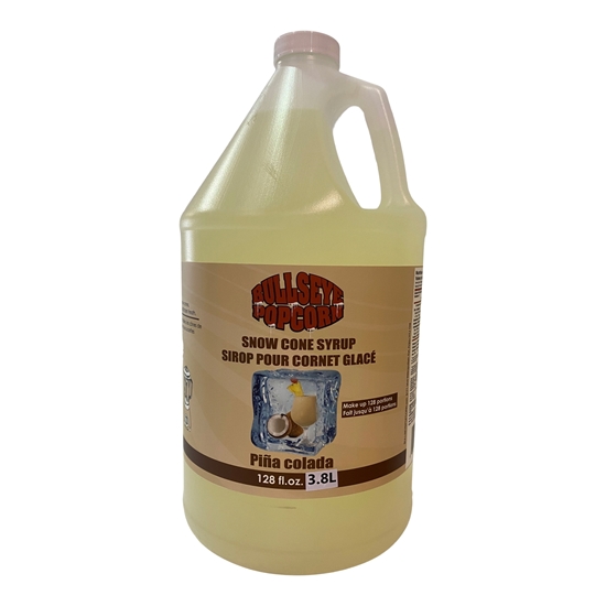 Image sur Bullseye popcorn - Sirop à cônes glacés saveur Piña Colada 3.8L