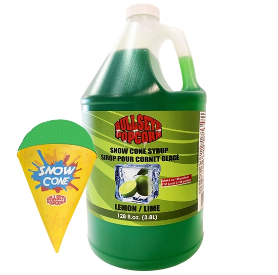 Image sur Bullseye popcorn - Sirop de cône glacé saveur Lime 3.8L