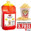 Yellow canola popping oil 3.785L jug with popcorn box