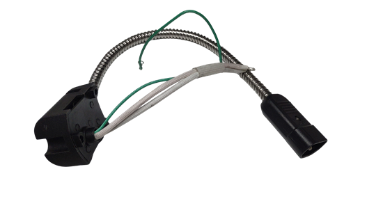 Power supply cables with connectors for cauldron