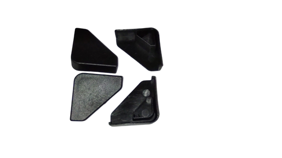 Black protective corners for 16oz popcorn machine