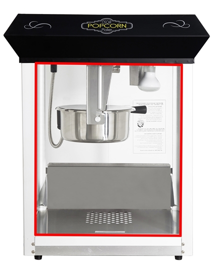 Rear window highlighted on 8oz Oscar popcorn machine
