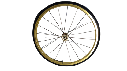 Gold aluminum wheel for 8oz and 16oz popcorn machine cart