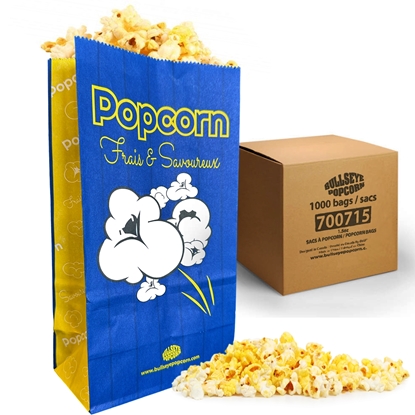 Image de 700715- Popcorn bags 1.5oz with flat bottom -Box of 1000