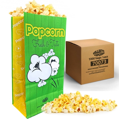 Image de 70073- Popcorn bags 3oz with flat bottom -Box of 1000
