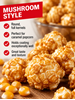 Bullseye mushroom style popcorn - caramel coated